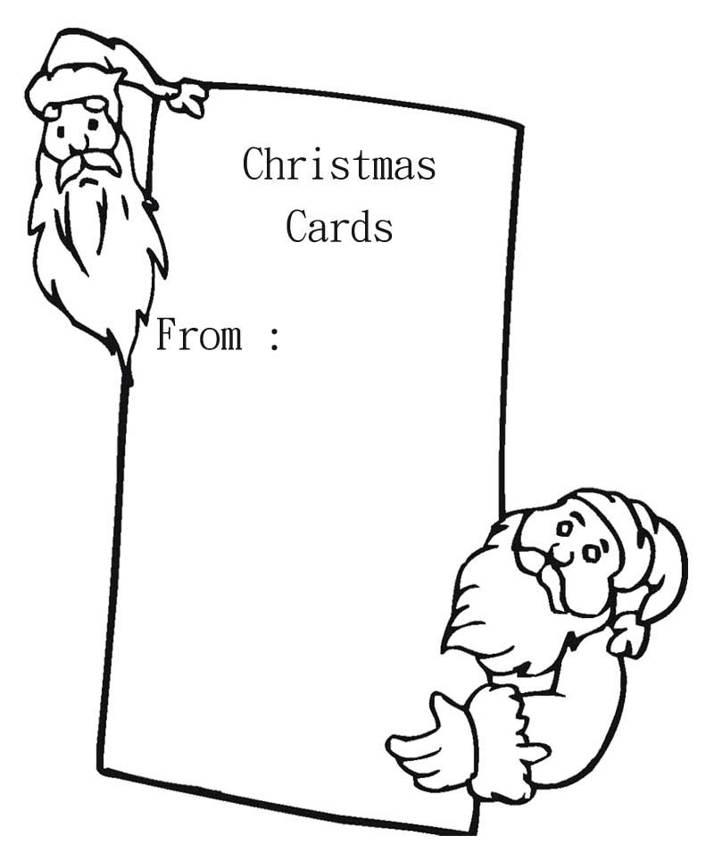 Blank Christmas Card With Santa Coloring Page Christmas Cards 800x955 Blank Christmas Card With Santa Coloring Page Christmas Cards