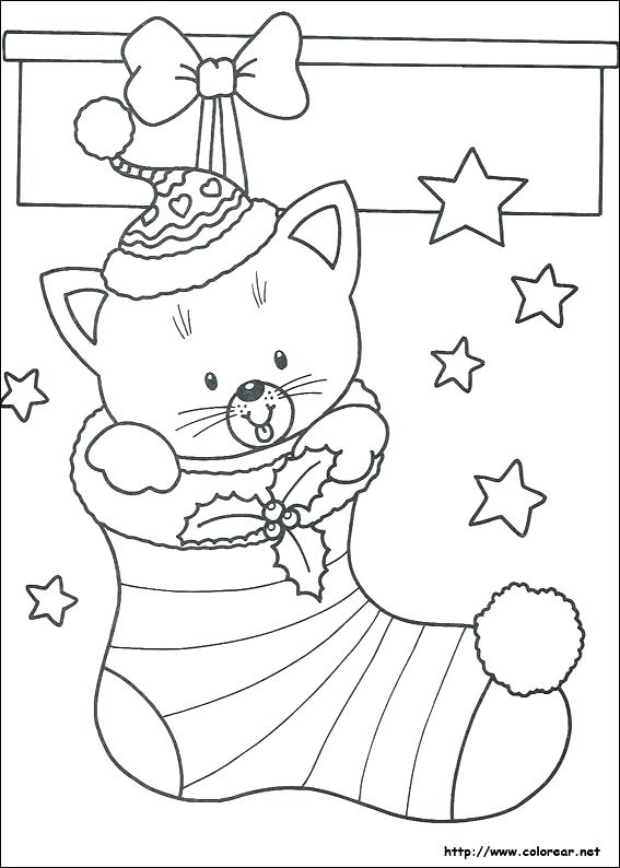 Christmas Cat Coloring Pages 567x794 Christmas Cat Coloring Pages