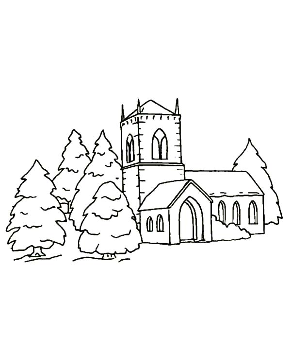 Christmas Church Covered In Snow Coloring Pages Best Place To Color 600x734 Christmas Church Covered In Snow Coloring Pages Best Place To Color