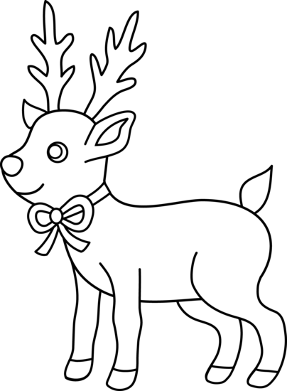 Christmas Reindeer Coloring Page 404x550 Christmas Reindeer Coloring Page