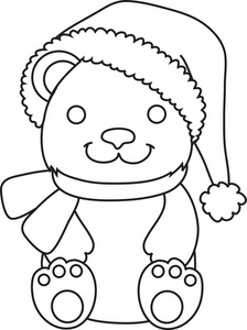 Polar Bear Coloring Pages For Christmas 224x300 Polar Bear Coloring Pages For Christmas