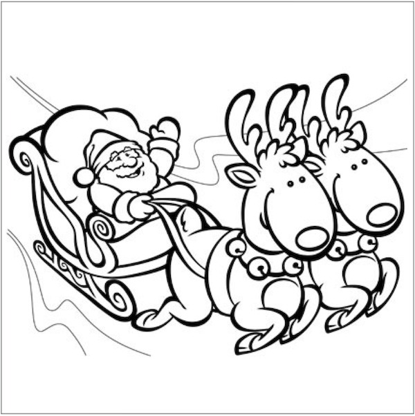 600x602 Free Fun Christmas Coloring Pages