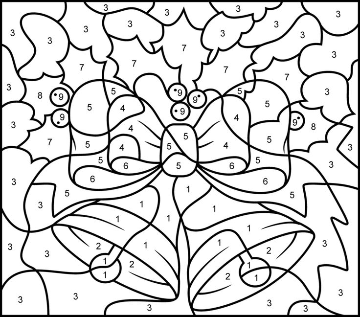 736x648 Color By Number Christmas Coloring Sheets