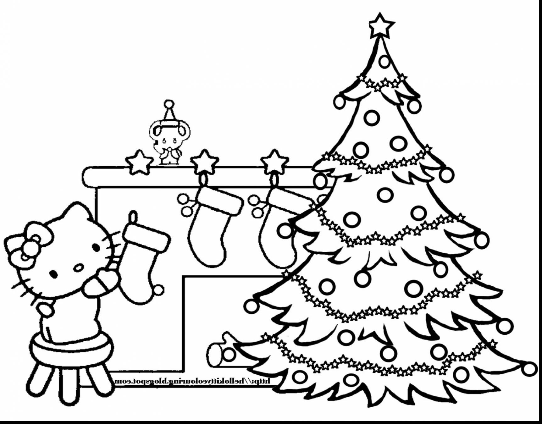 1724x1349 Awesome Christmas Tree Coloring Pages Happy Holidays Free