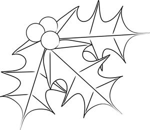 Free Holly Coloring Pages Clip Art Image 300x261 Free Holly Coloring Pages Clip Art Image