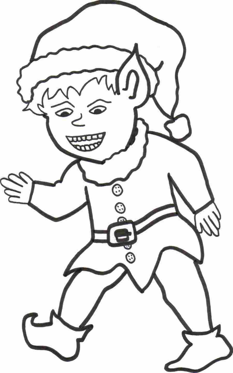 Elf Coloring Sheets 899x1435 Elf Coloring Sheets