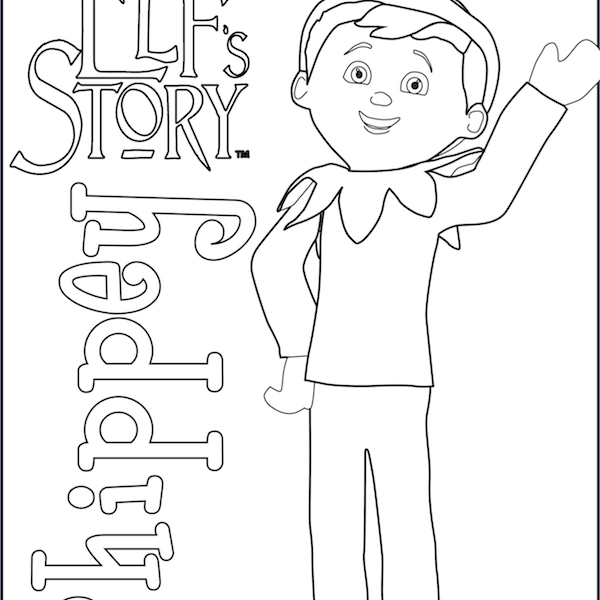 Elf On The Shelf Girl Coloring Pages Coloring Page 600x600 Elf On The Shelf Girl Coloring Pages Coloring Page