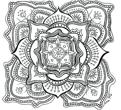 425x388 Coloring Pages For Adults To Print S Free Mandala Printables Pdf
