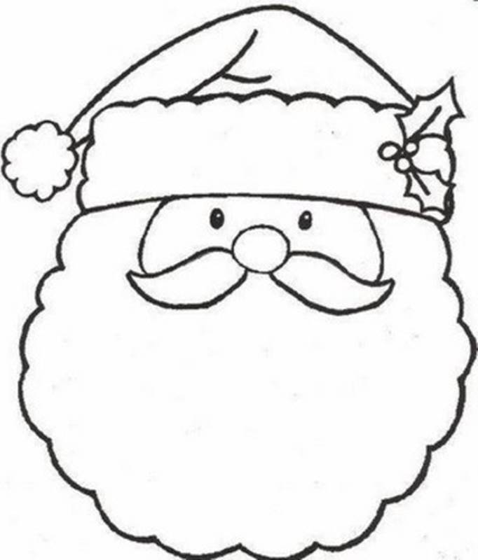 682x800 Free Printable Santa Merry Christmas (Xmas) Coloring Pages Sheets