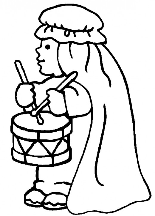 520x727 The Little Drummer Boy Coloring Page The Little Drummer Boy