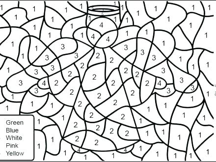 440x330 Color By Number Christmas Coloring Pages Difficult In Addition