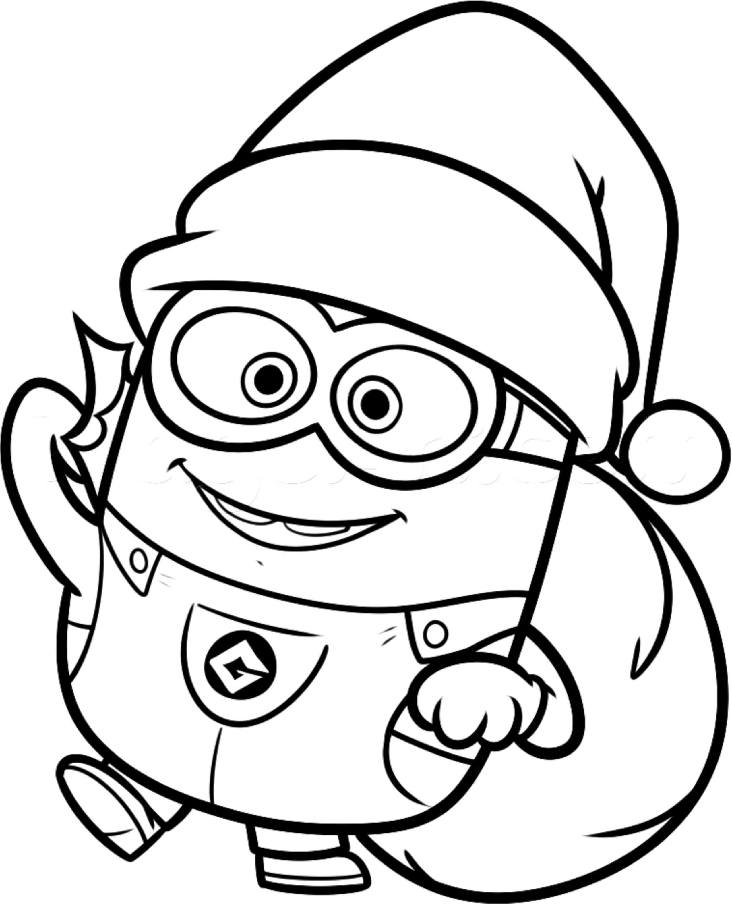2550x3151 Minion Christmas Coloring Pages