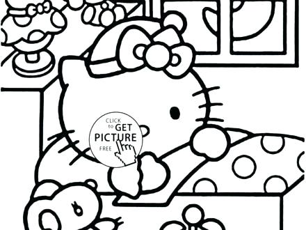 440x330 Hello Kitty Merry Christmas Coloring Pages Happy Page Large Size