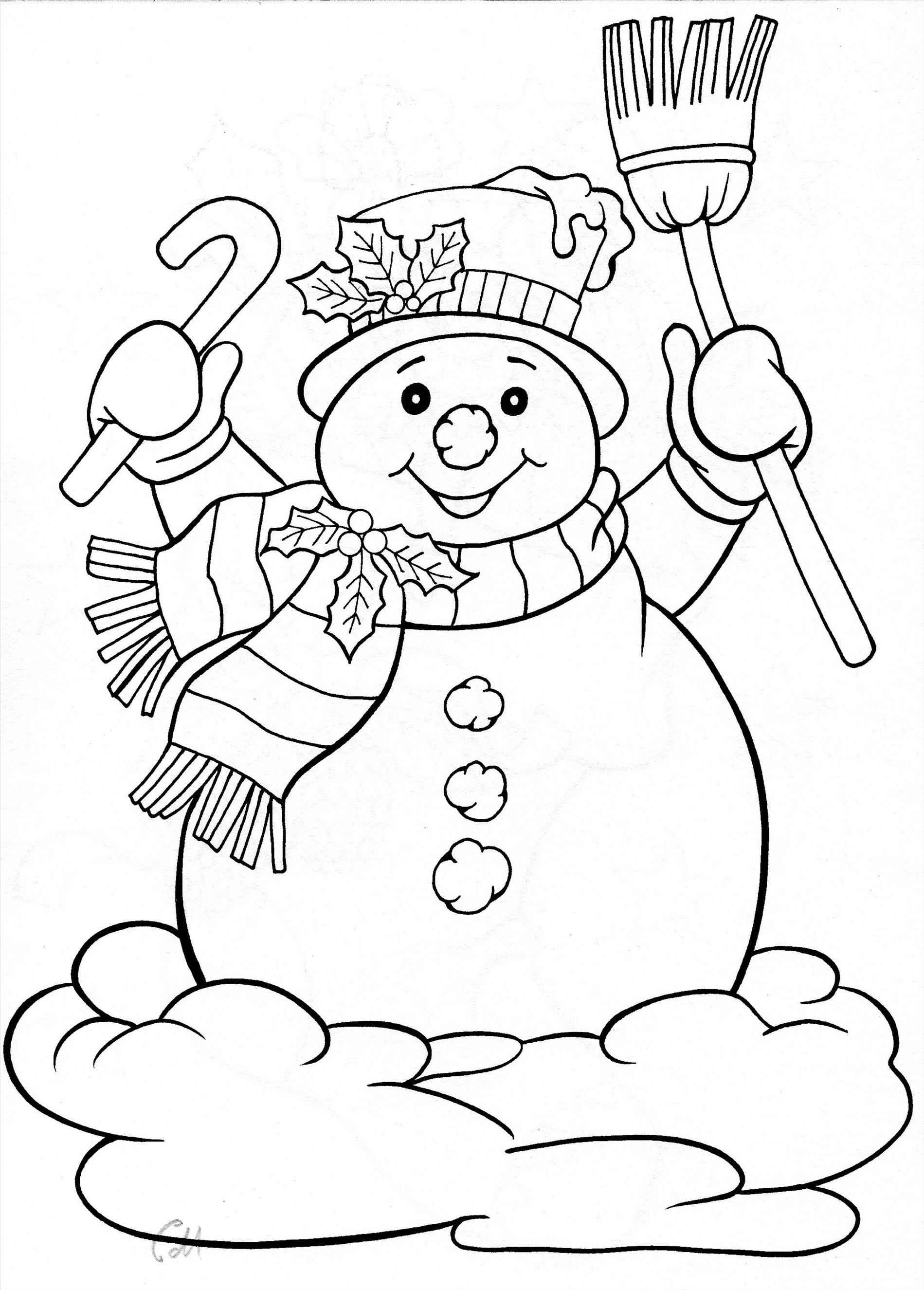 1899x2650 Christmas Coloring Pages Snowman