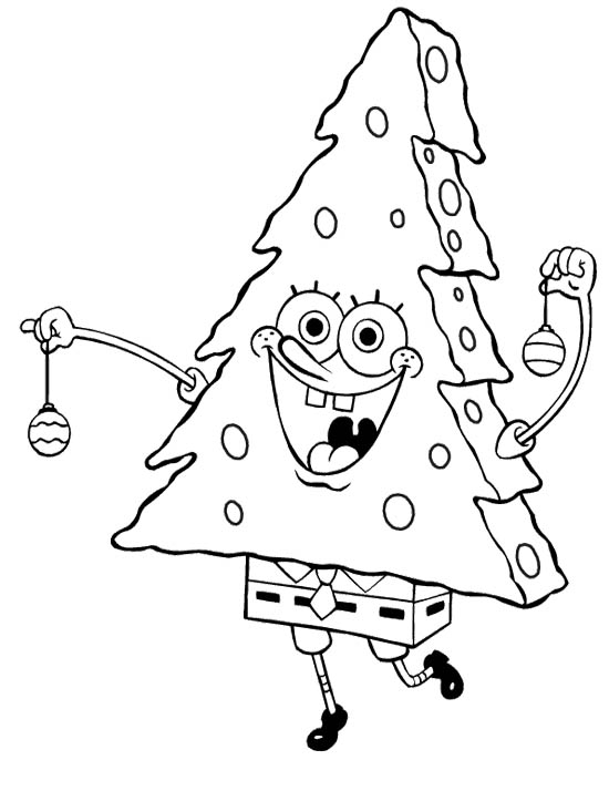 550x714 Spongebob Merry Christmas Coloring Page Coloring For Girls