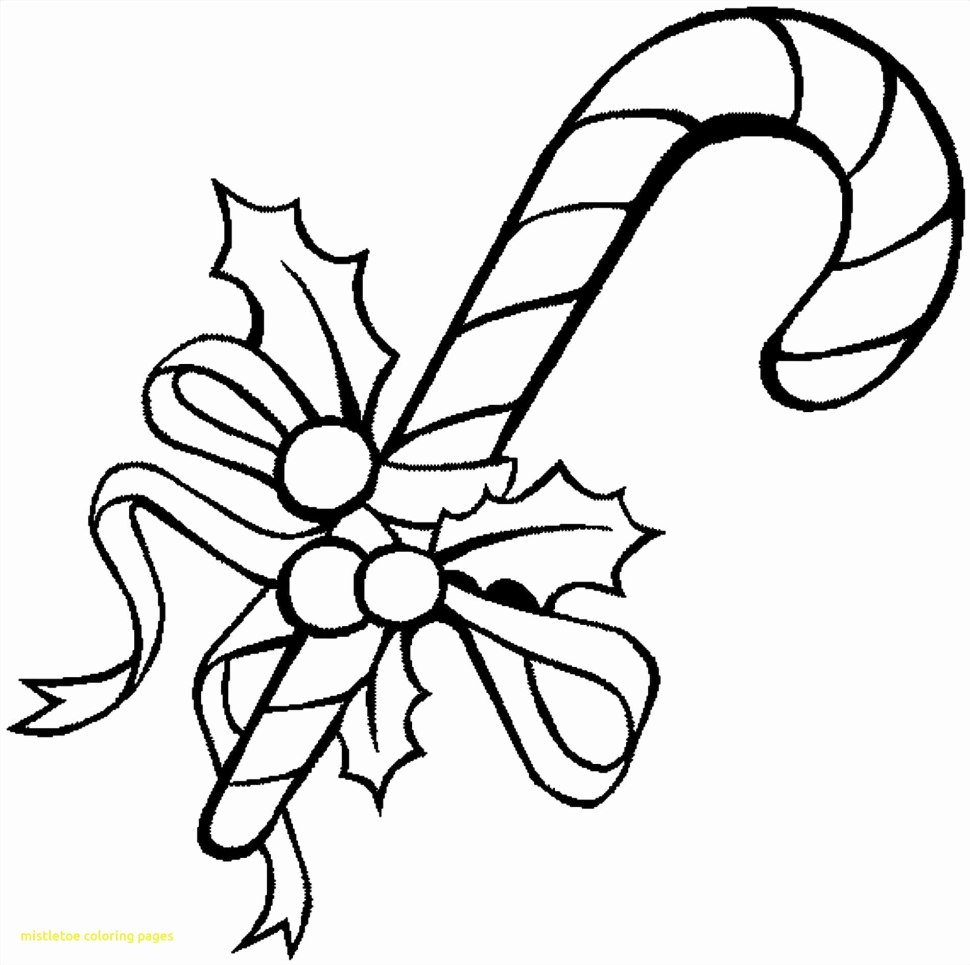 Christmas Coloring Pages Mistletoe