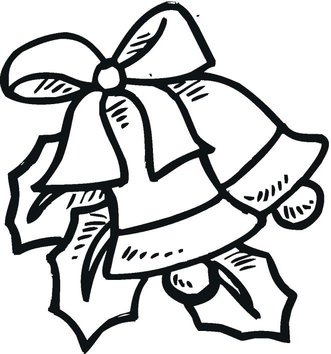 660x707 Christmas Bells Coloring Page
