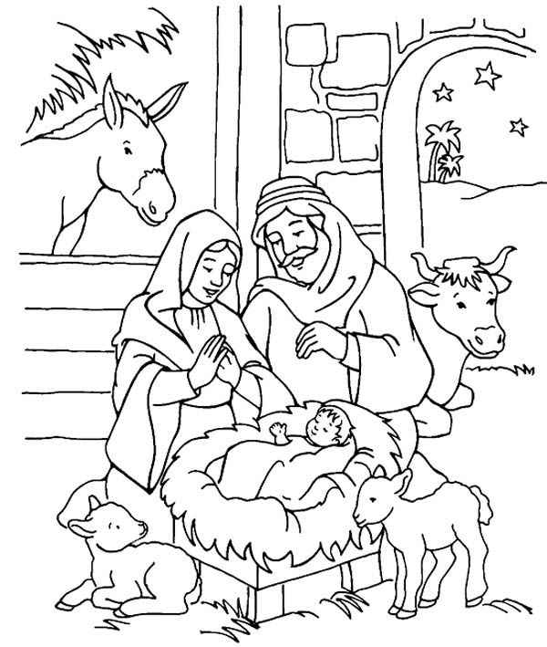 600x709 Christmas Coloring Pages Of Baby Jesus Online Best 25 Jesus Christ