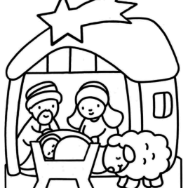 Christmas Coloring Pages Of Baby Jesus In A Manger at GetColorings.com ...