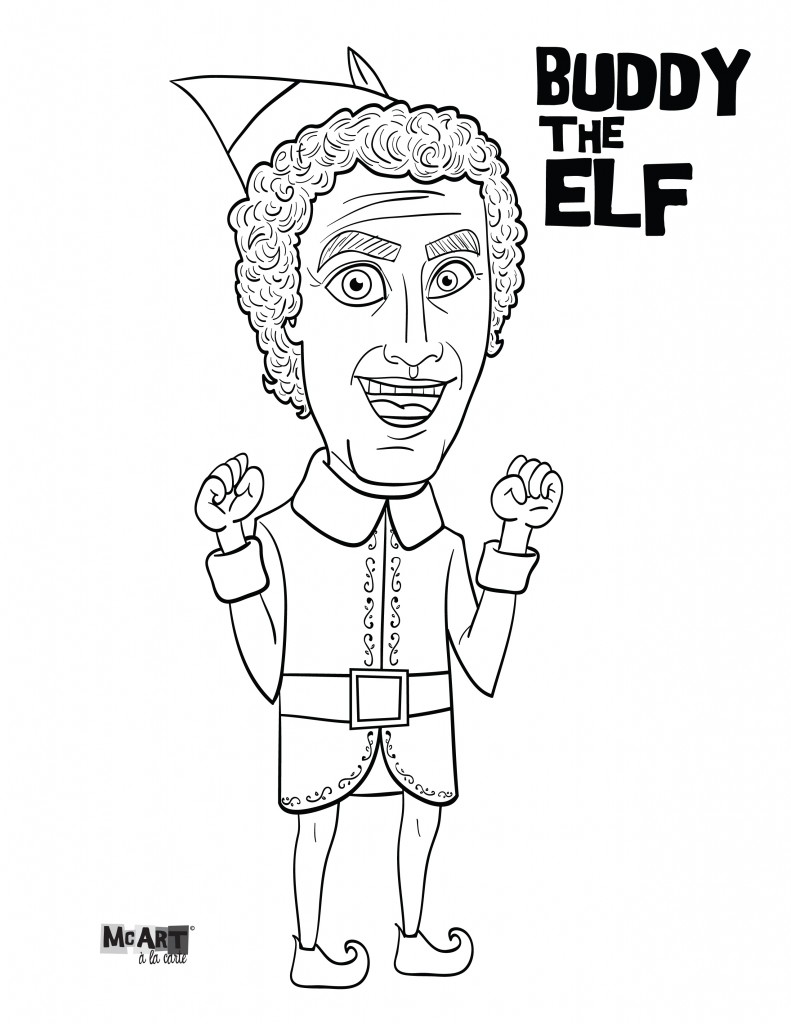 Buddy The Elf Coloring Pages 791x1024 Buddy The Elf Coloring Pages