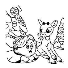 Christmas Elf Amp Reindeer Coloring Pages 220x220 Christmas Elf Amp Reindeer Coloring Pages