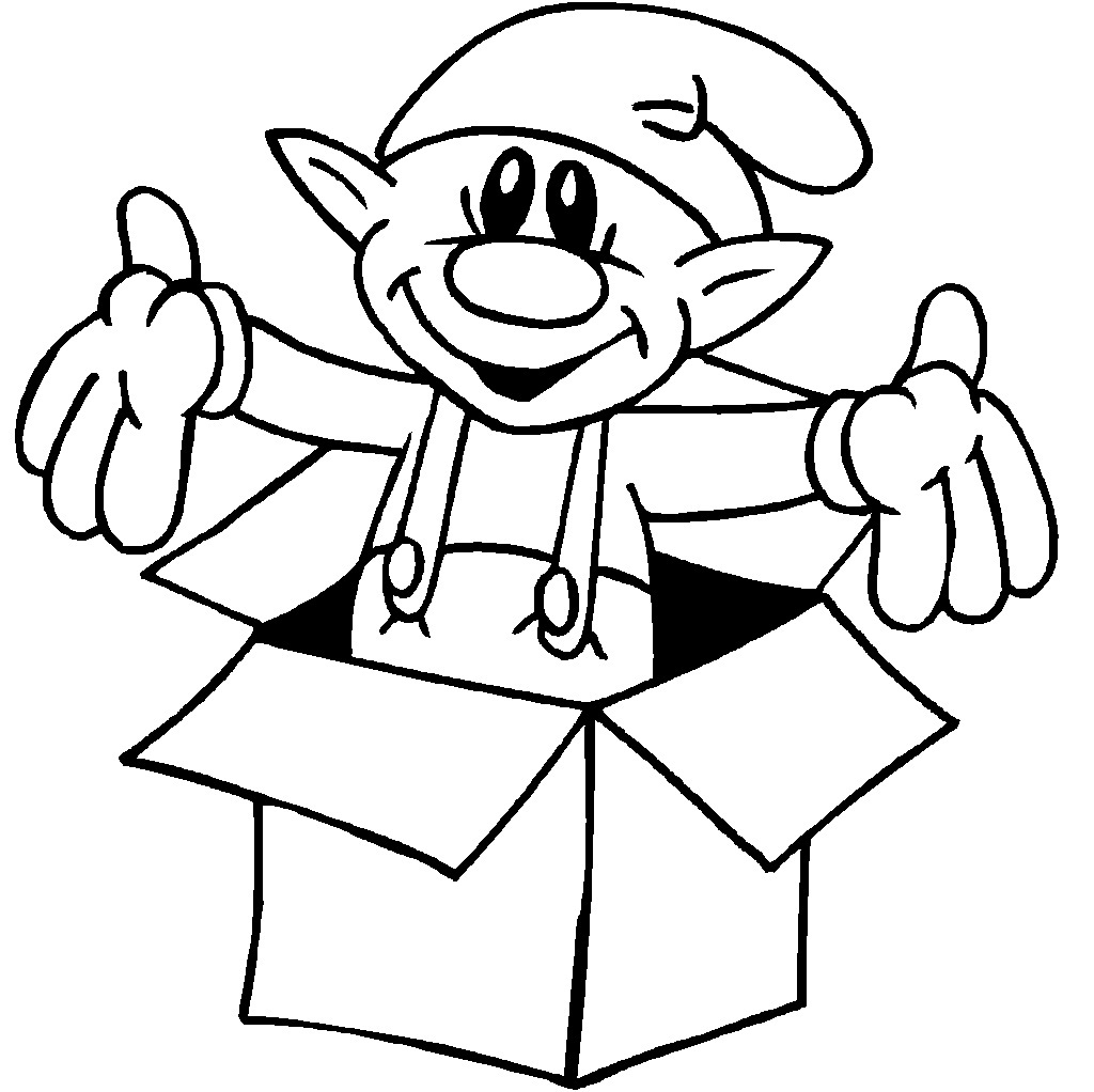 Elf Coloring Pages 1024x1022 Elf Coloring Pages