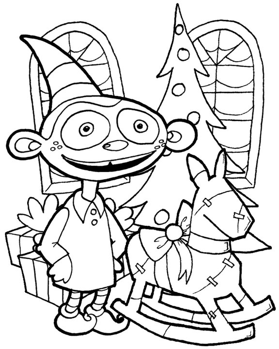 Elf Coloring Pages 576x720 Elf Coloring Pages