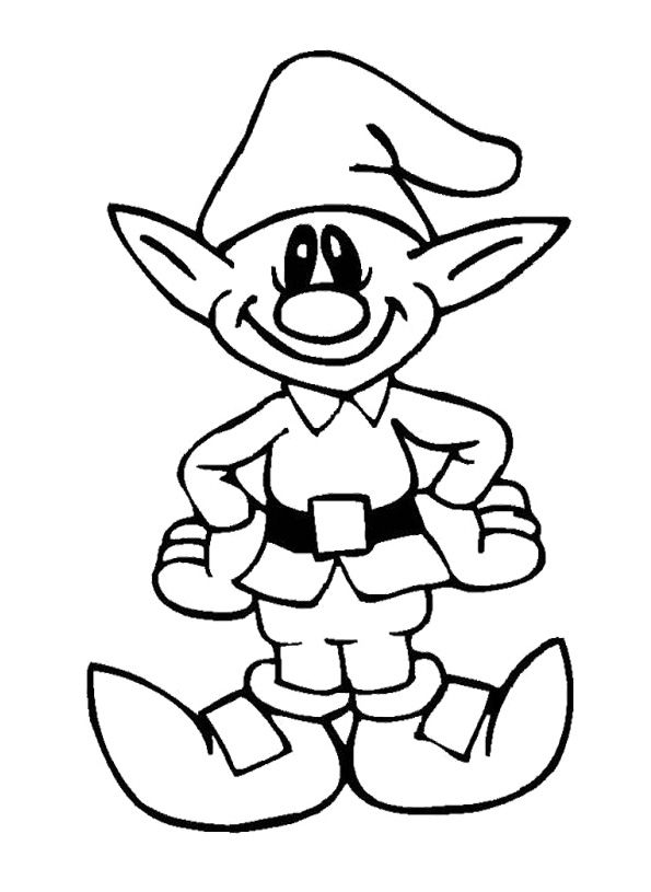 Printable Cute Elves Christmas Coloring Pages Christmas 595x815 Printable Cute Elves Christmas Coloring Pages Christmas