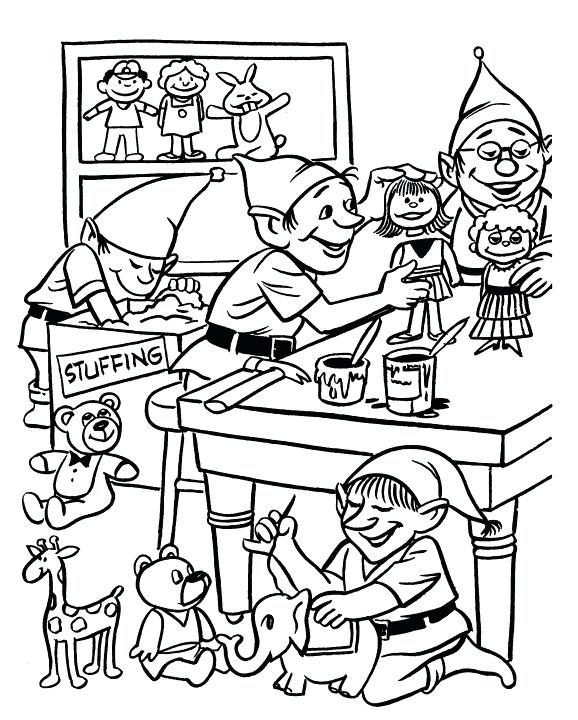 Elf Christmas Coloring Pages 578x720 Elf Christmas Coloring Pages