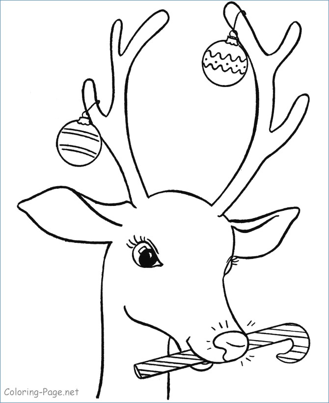 Cute Santa Reindeer Christmas Coloring Page 670x820 Cute Santa Reindeer Christmas Coloring Page