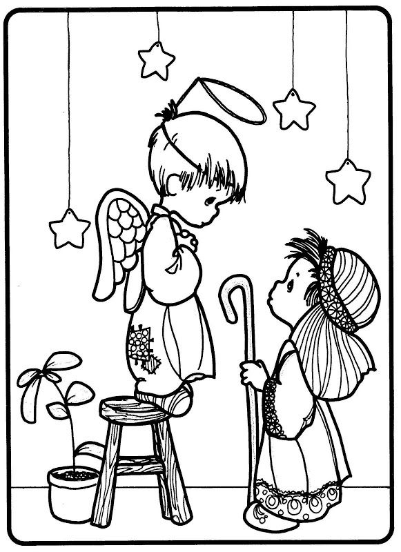 Christmas Coloring Pages Precious Moments