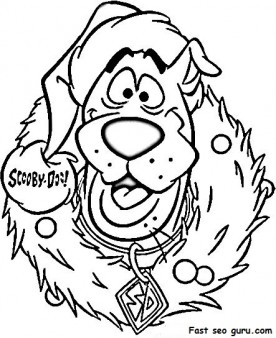 276x338 Print Out Scooby Doo Wreath Christmas Coloring Pages