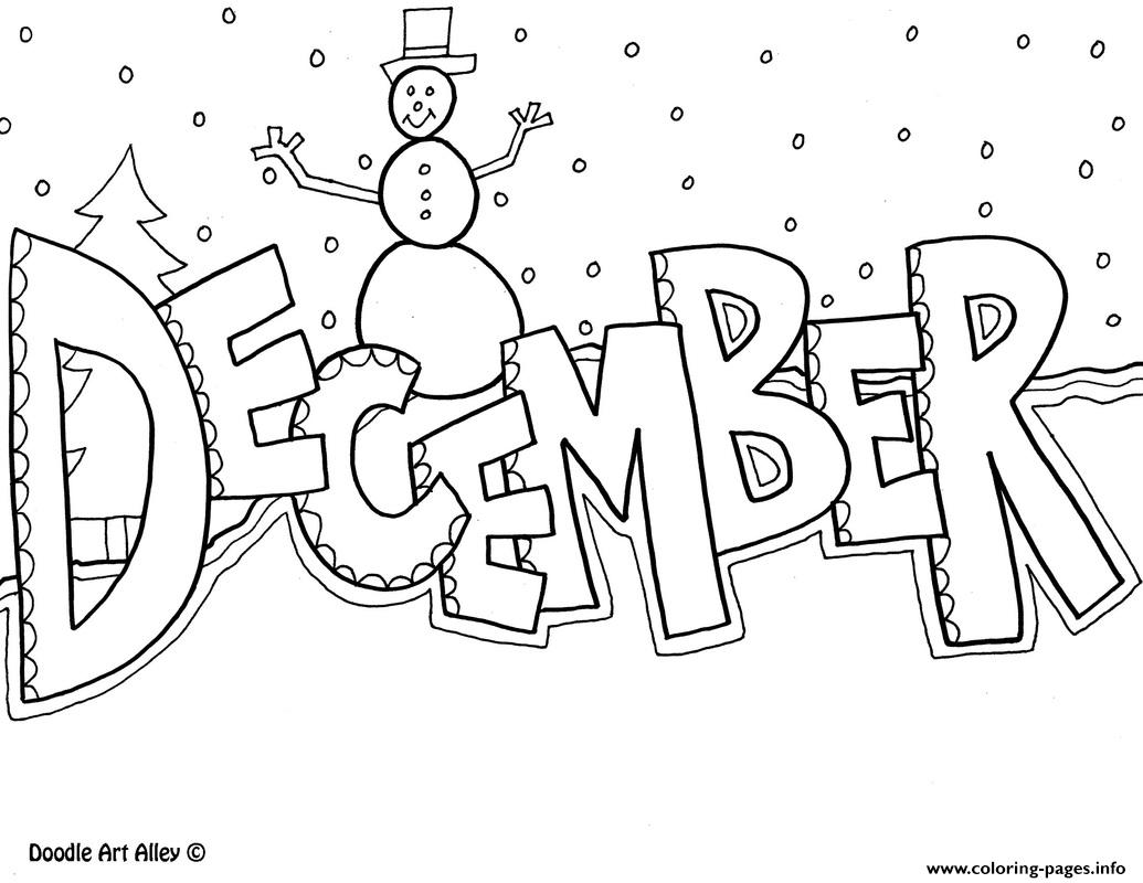 1035x800 December Christmas Coloring Pages Printable