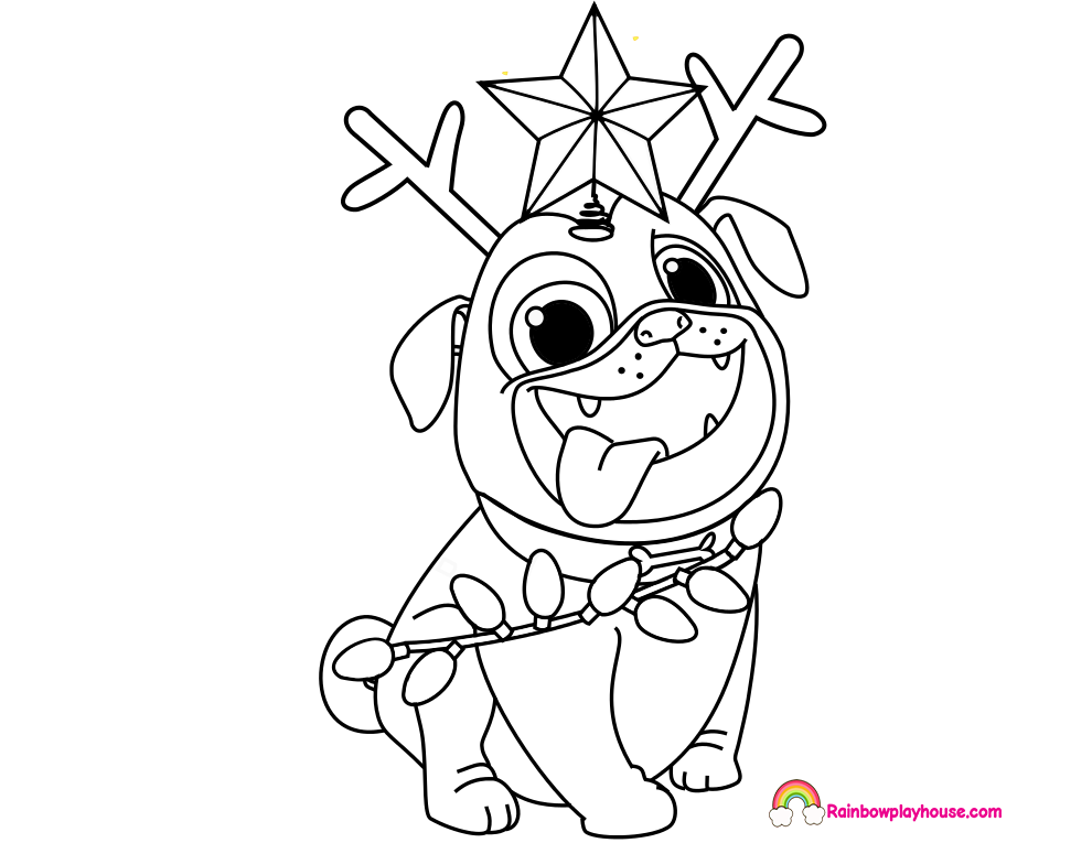 Puppy Dog Pals Rolly Printable Christmas Coloring Page 990x765 Puppy Dog Pals Rolly Printable Christmas Coloring Page