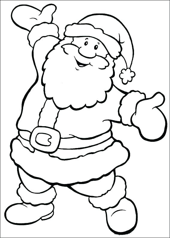 567x794 Christmas Coloring Pages Of Santa Coloring Pages Gift Coloring
