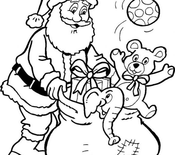 678x600 Christmas Santa Pictures To Colour Santa Claus Reindeer 12
