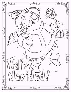 236x305 Feliz Navidad Coloring Page, Christmas Printable Coloring Sheet