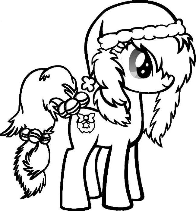 650x700 Cute Christmas Colouring Pages Print Cute Little Pony Christmas