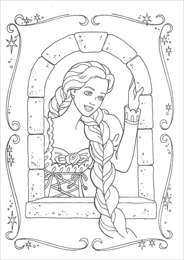 585x829 Barbie Coloring Pages Free Printable Word, Pdf, Png, Jpeg