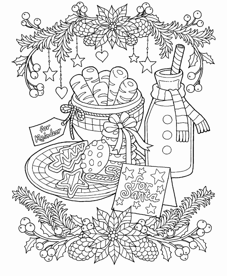 736x894 Christmas Cookies Coloring Pages Ohmygirl.us