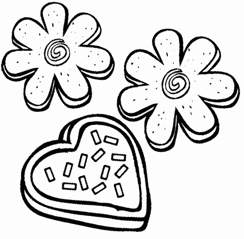 500x490 Coloring Pages Of Christmas Cookies Gallery Cookies Coloring Pages