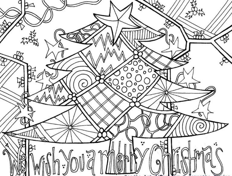 Christmas Coloring Page 768x583 Christmas Coloring Page