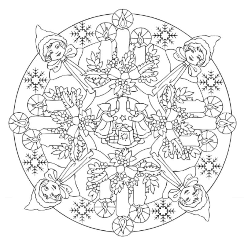 Mandala 602, Christmas Designs 3d Coloring Book, Dover 798x802 Mandala 602, Christmas Designs 3d Coloring Book, Dover