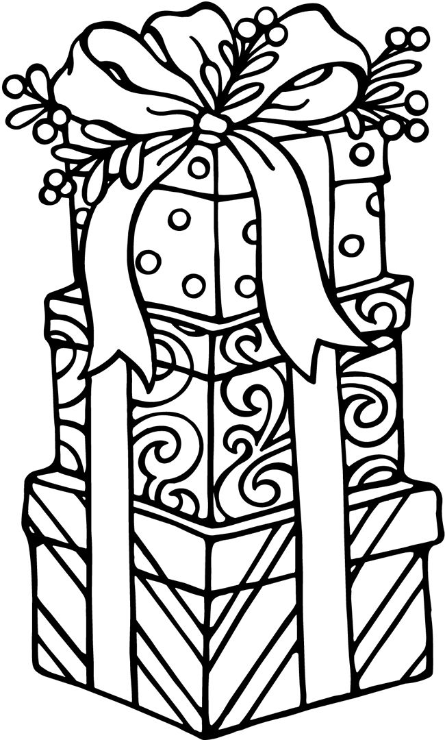 650x1080 Coloring Page Christmas Gifts