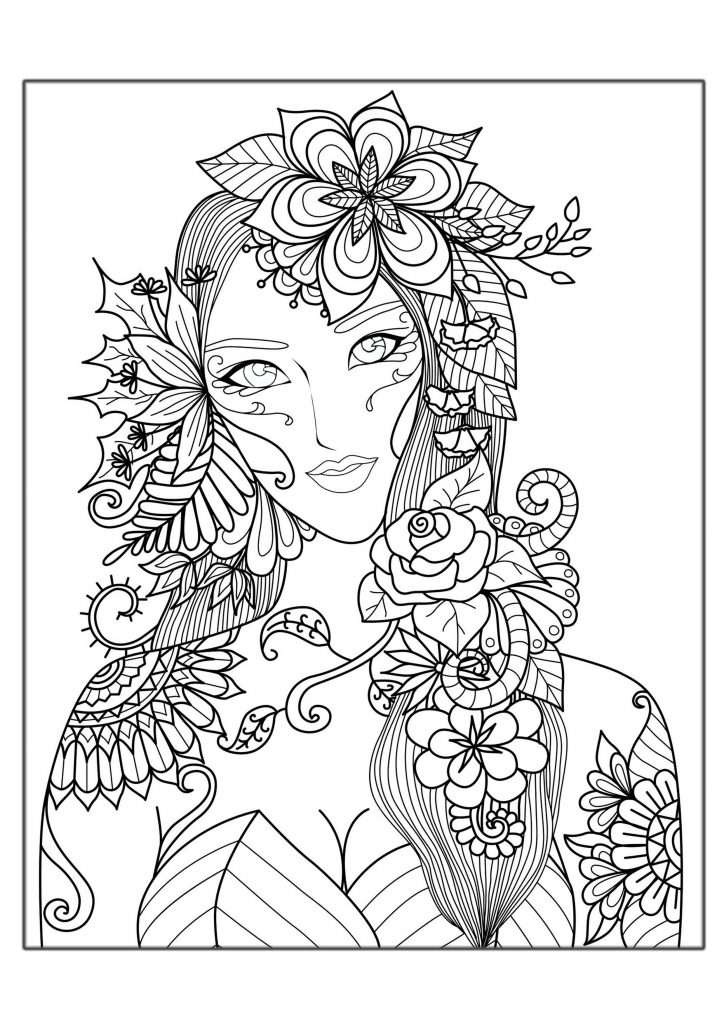 724x1024 Free Online Hard Coloringges Christmas Adults Printable Color