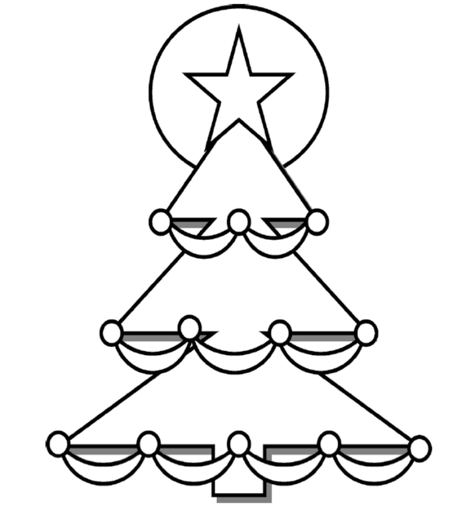 1620x1758 Easy Christmas Tree Coloring Pages For Kids Printable Christmas