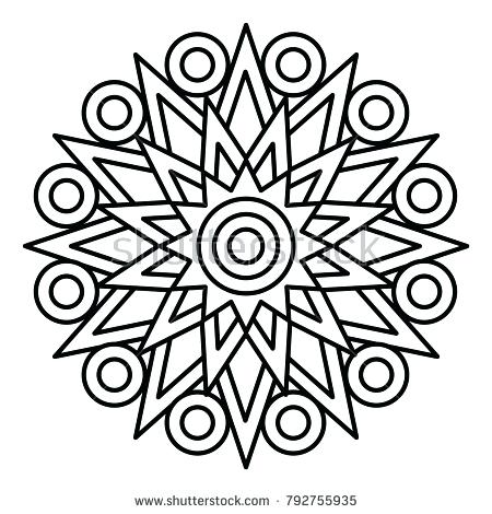 450x470 Easy Peasy Christmas Coloring Pages Simple Floral Mandala Print