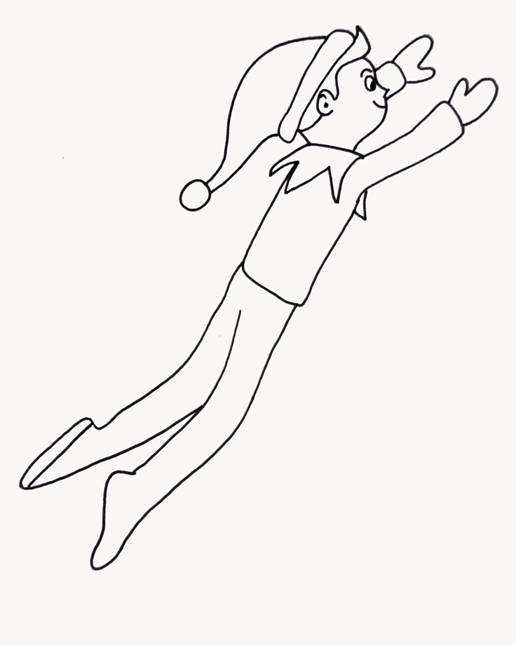 Christmas Elf On The Shelf Coloring Pages