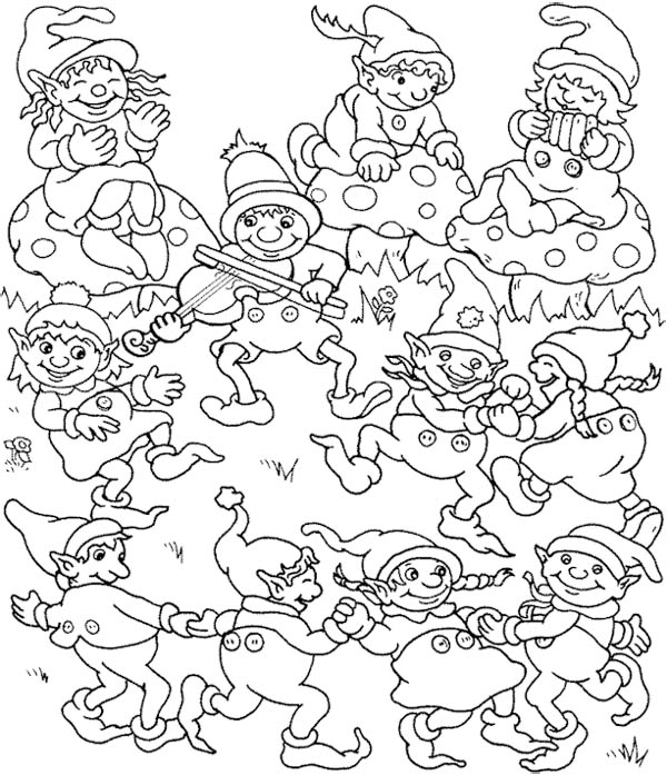 Dance Around Christmas Eve Coloring Page Christmas Eve 600x697 Dance Around Christmas Eve Coloring Page Christmas Eve