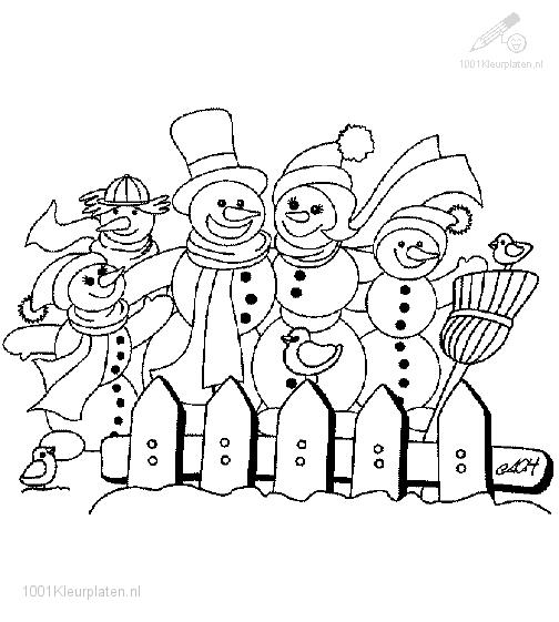 504x561 Snowman Family Coloring Pages